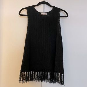 Pepin Knit Sleeveless Tank With Tassel Bottom